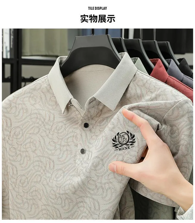 【轻奢男装】夏季T恤新款男士polo衫上衣商务休闲翻领时尚半袖短袖