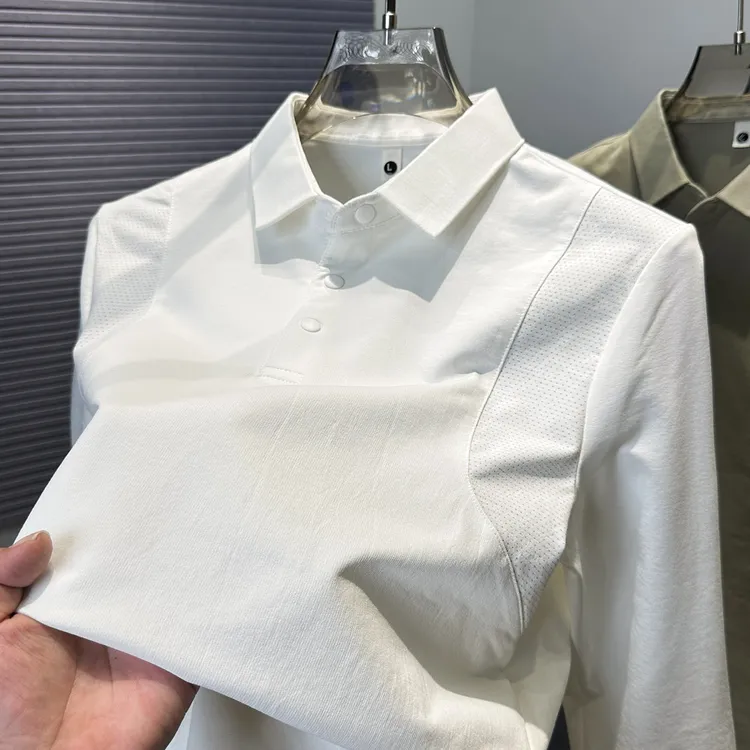 【索罗娜加厚】迪桑面料polo衫男轻量化户外运动速干多功能长袖t恤