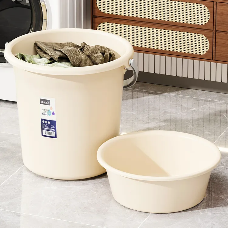 家用手提塑料水桶加厚储水桶大容量学生宿舍用洗衣蓄水洗车小圆桶