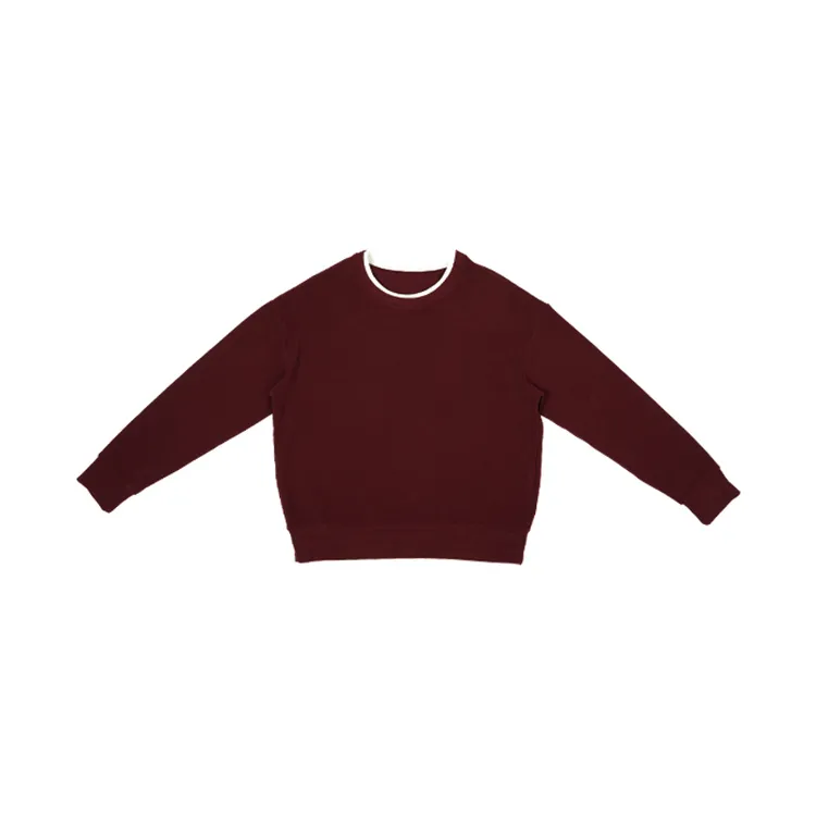 【U.M】简约生活纳米羊绒T撞色假两件圆领保暖卫衣显瘦