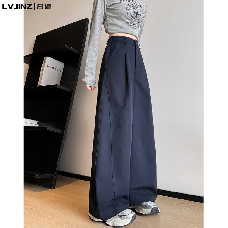 2025新款美式辣妹弯刀裤女秋季小个子高腰显瘦宽松休闲百搭阔腿裤