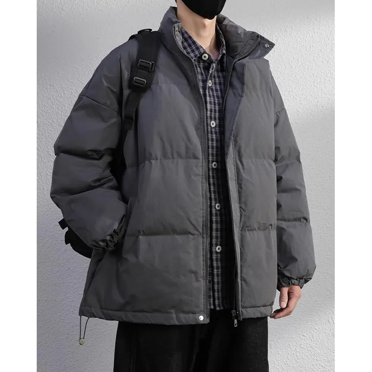 秋冬保暖棉服男士休闲面包服立领宽松百搭男女情侣青年青少年