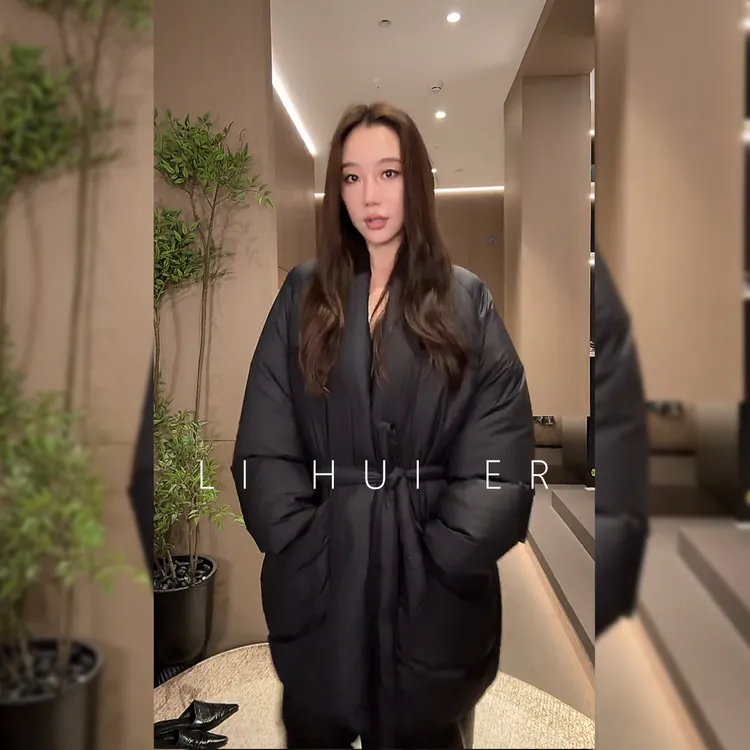 LiHuiEr李慧儿【京都雪】2025秋冬款厚款时尚极简舒适羽绒服5091