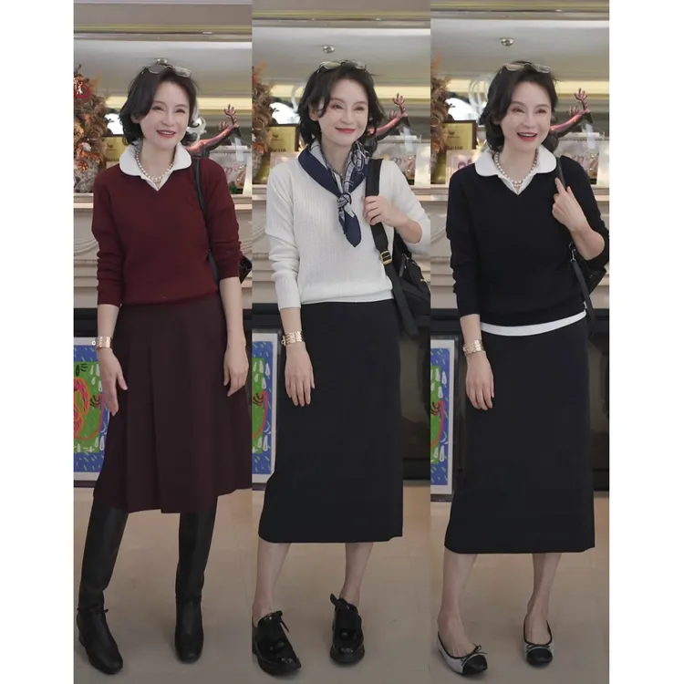 我是摩羯 万搭鸡心领 60支美丽诺羊毛绞花16针V领秋冬针织衫