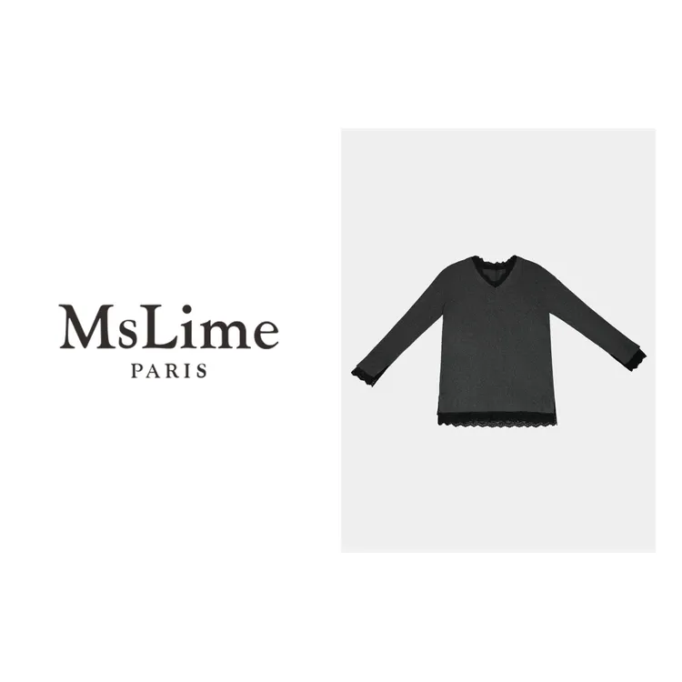 王嬛嬛MsLime‘蕾玖’24年新款时尚休闲气质毛针织衫 HC2D2961