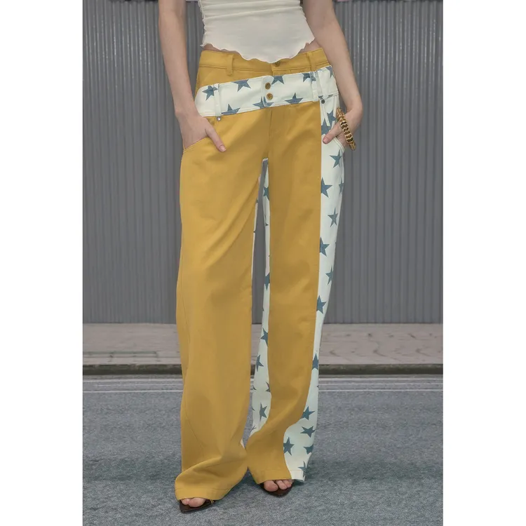 wooha 吾哈2025秋季新款星星牛仔裤