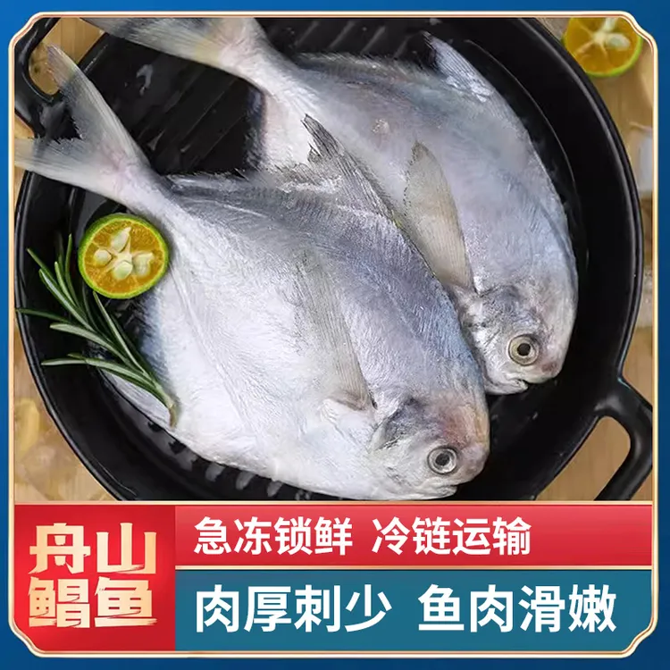 【纯色本味】 舟山原条白鲳鱼银鲳鱼400g*5袋