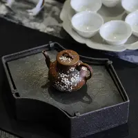 树见造物x余飞洋丨《执壶（白梅）朱泥大红袍80cc》紫砂壶   