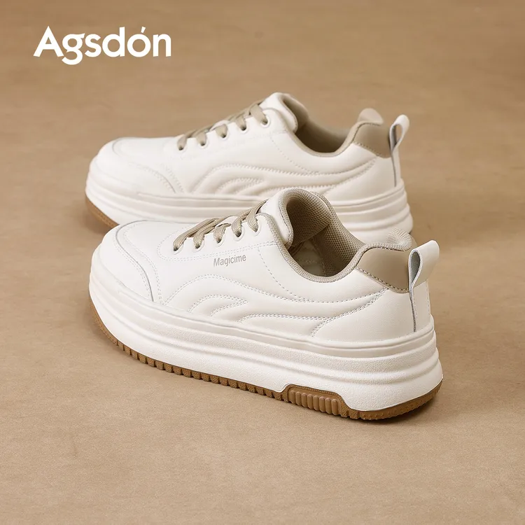/奥古狮登小白鞋女2025新款秋冬厚底增高百搭时尚休闲运动板鞋爆Q