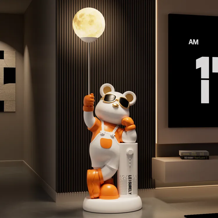 轻奢暴力熊大型落地摆件客厅沙发电视柜旁装饰品高档乔迁新居礼物