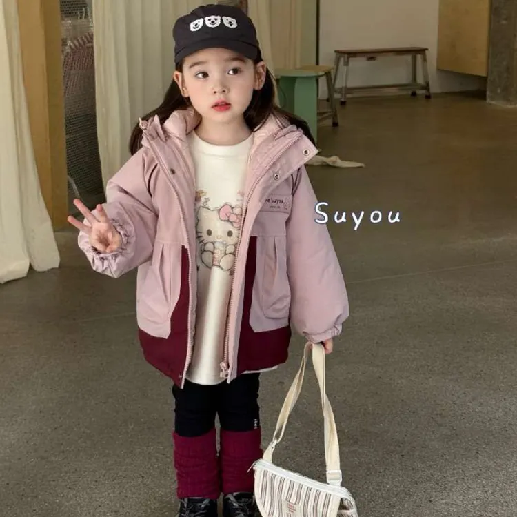 苏右 秋冬中长款休闲风冲锋衣可脱卸内胆加绒外套羽绒服