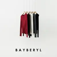 BAYBERYL老贝Daily衫*打底圆领修身羊毛秋冬针织衫ZZS5G2301-9/17