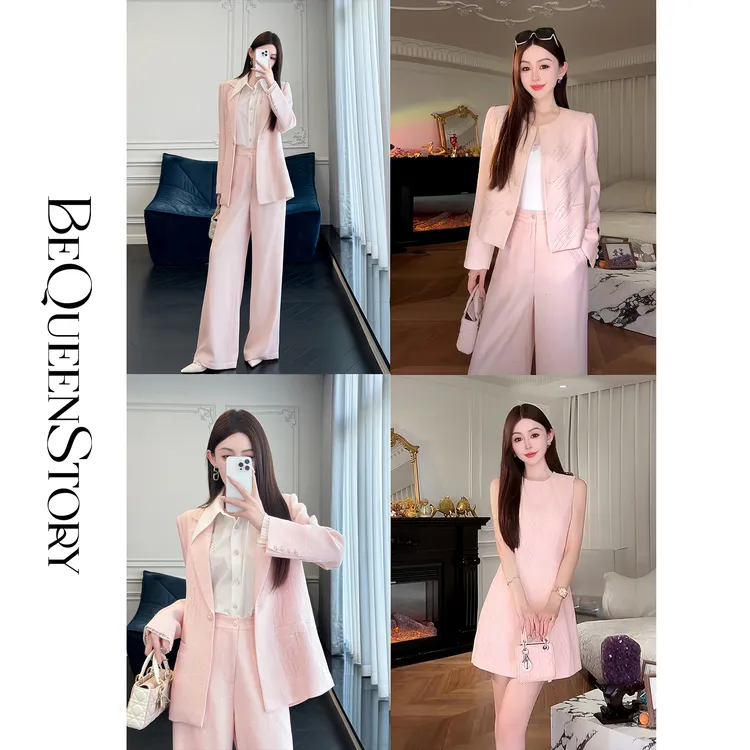 余潇潇【淡颜天菜】烫钻亮丝肌理感轻奢西服&外套&裤子&连衣裙