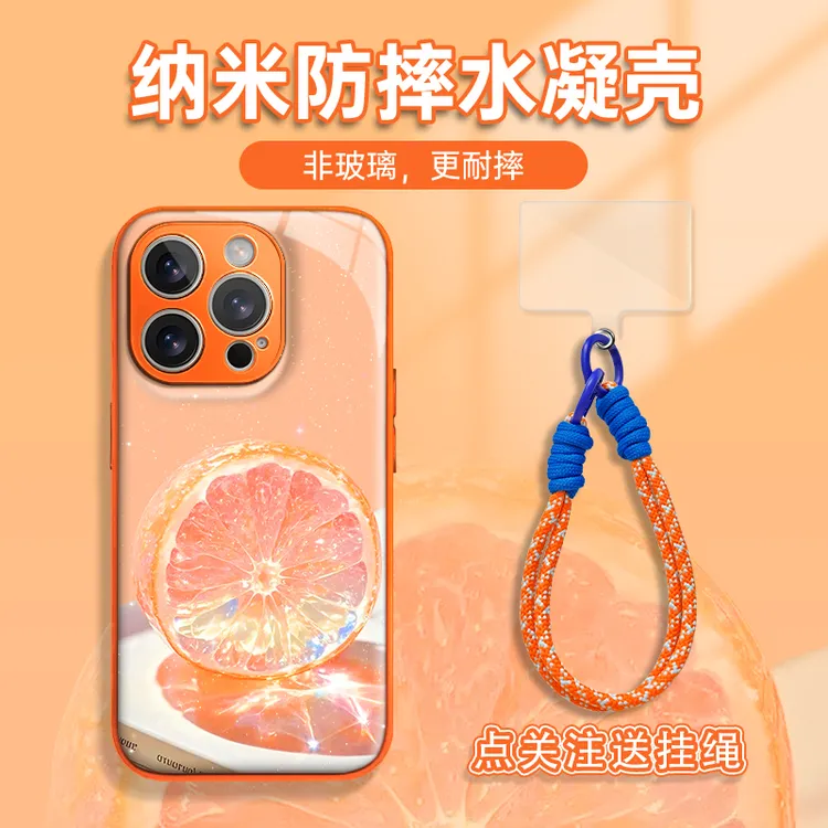 适用于苹果16/17华为OPPO小米VIVO简约新颖LJ水凝手机壳AM1053