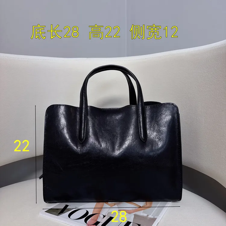 【法式风情】树膏植鞣头层牛皮大气手提斜跨简约真皮女包#F811026