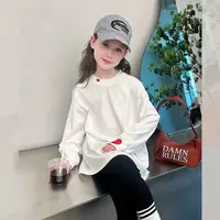 秋季新款纯棉女童休闲爱心童时尚韩版新款卫衣长袖