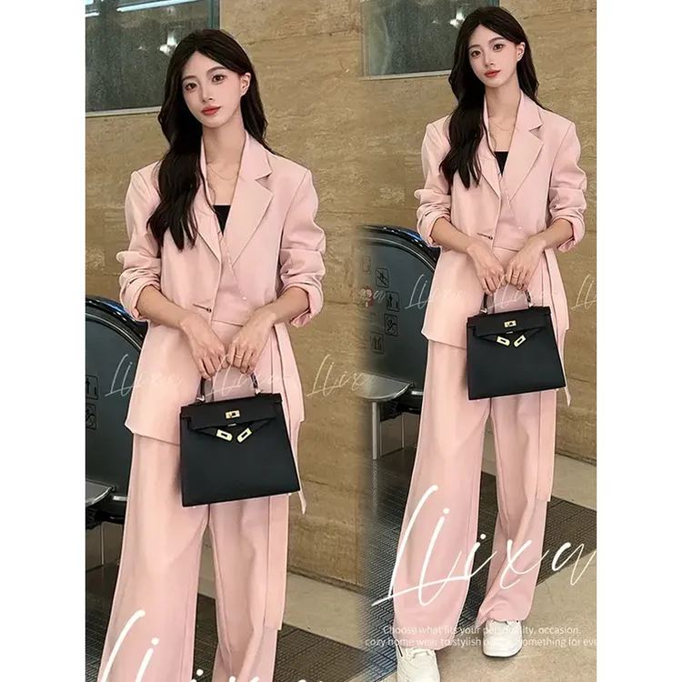 高级感西装套装女新款设计感宽松显瘦休闲西服两件套