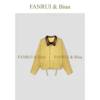 FANRUI/泛芮「天空之城」美式复古洋气高级感撞色时髦短外套B17374