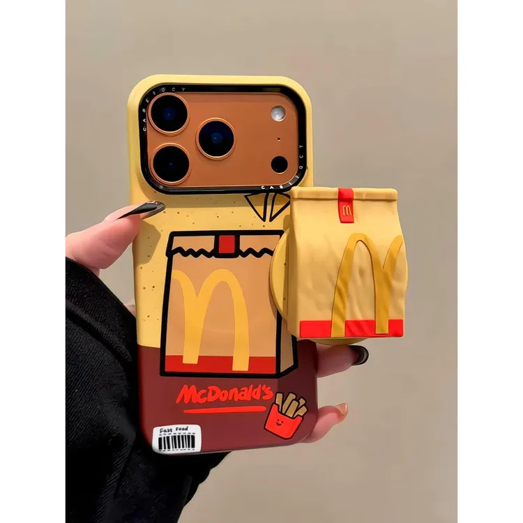 创意炸鸡汉堡薯条包装磁吸适用iPhone17promax手机壳16苹果15硬壳