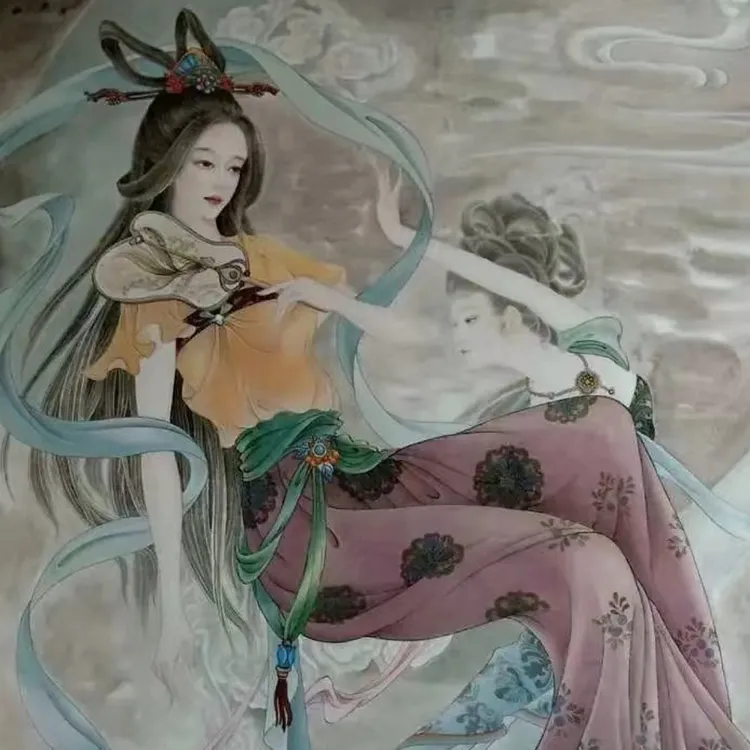 八尺工笔精品~画心240×120㎝（未托心装裱）
镜框照片为效果图非实物