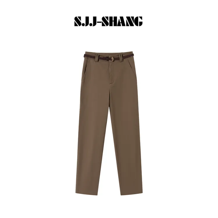 SJJ-SHANG【松野】设计感随性老钱风立裁显瘦休闲裤q135423p