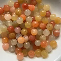 鸿福珠宝～ B409 三彩金丝玉6mm30颗4.9元