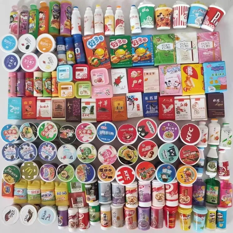迷你 便利店仿真食物微缩小商品小超市过家家小模型泡面易拉罐diy