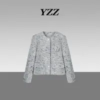 YZZ“亦舒”羊毛小香风秋冬气质轻奢时尚百搭上衣外套 680303