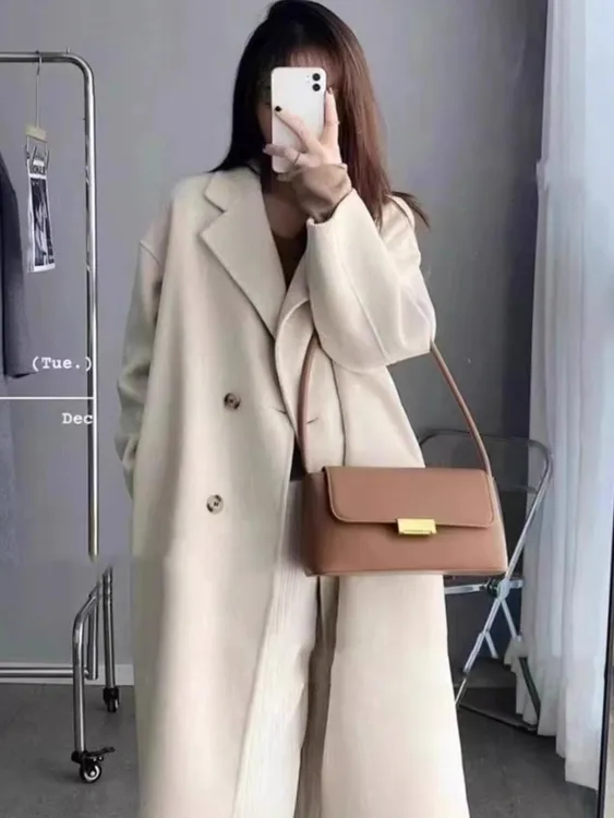 高个子女宽松大码呢子大衣秋冬172加长版到脚踝175超长款毛呢外套