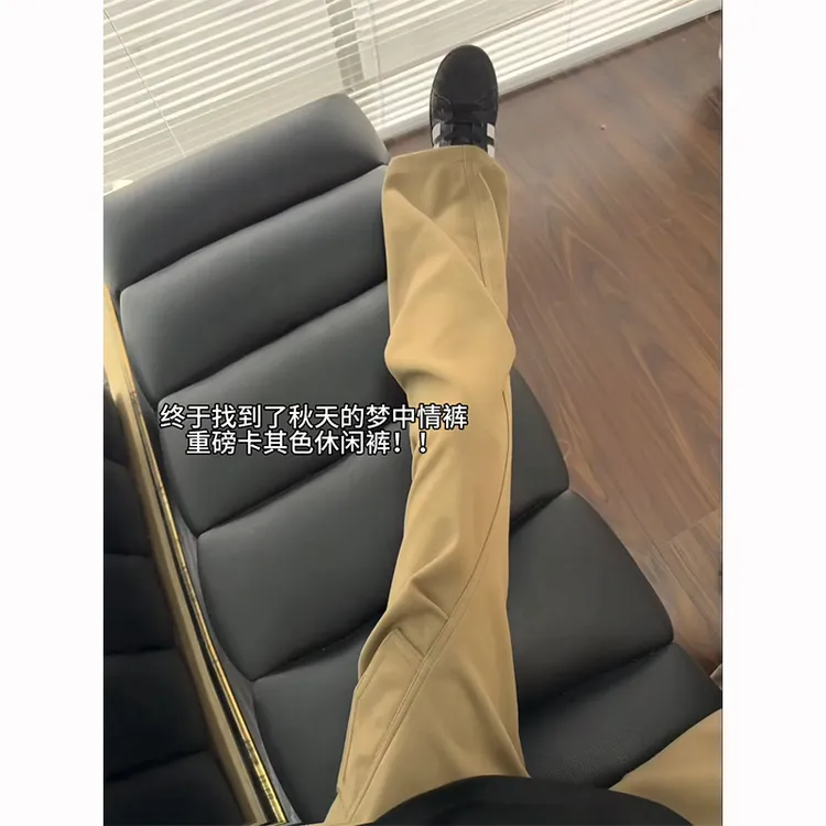 星空呢重磅工装卫裤男女秋冬款加厚裤子美式复古宽松直筒休闲长裤