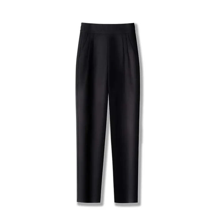 La babite 黑色哈伦西装裤女夏季2025新款显瘦百搭休闲小脚烟管裤
