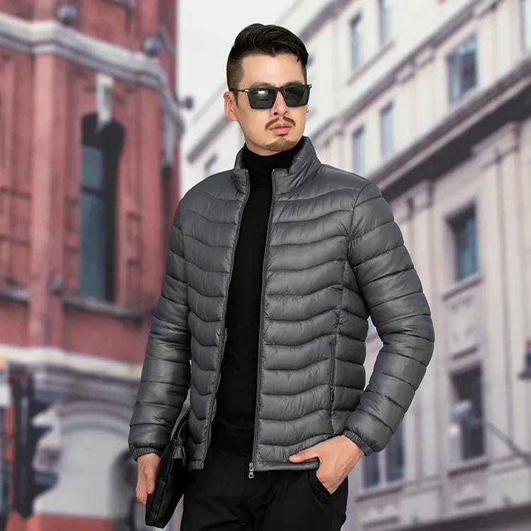 轻薄丝绵棉衣男士2025秋冬新款正品大码超轻立领休闲短款棉服外套