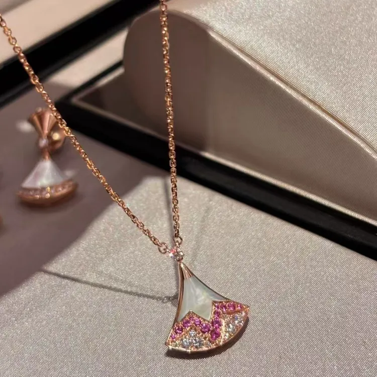 合金项链 2439【七夕限定特别款】爱意凝结粉钻项链