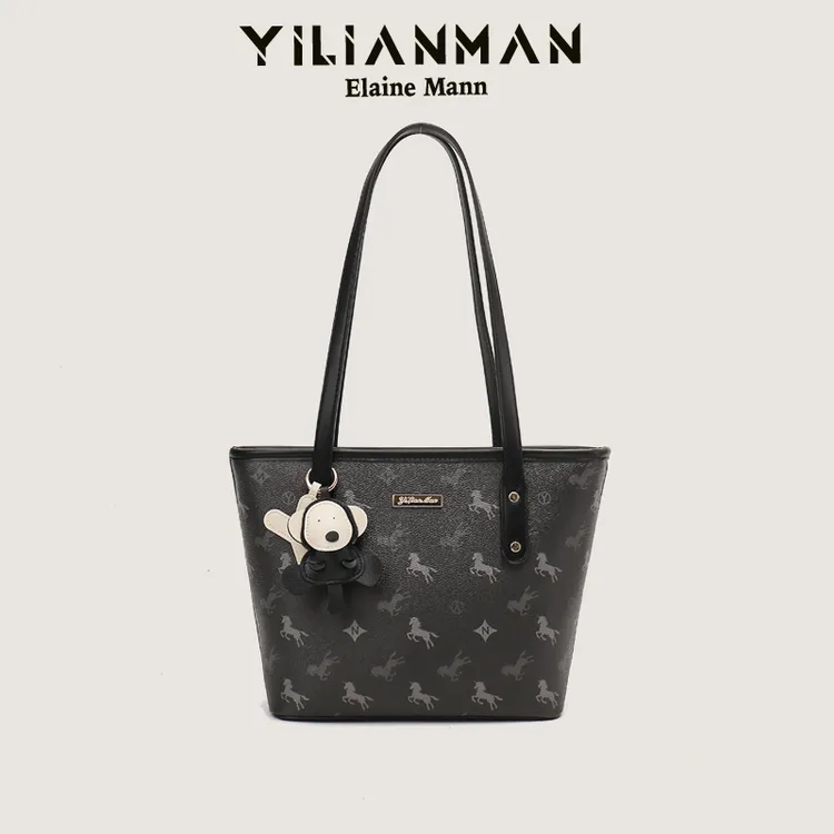 伊莲曼女包原创小众设计大学生通勤轻便托特小包2025新款单肩包包