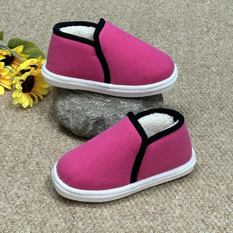 冬季何航加厚绒防滑耐磨保暖舒适棉鞋居家