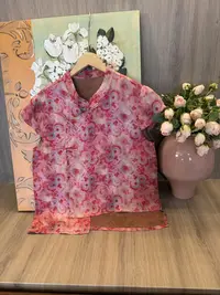 水如画【B807】重工系列秋季新中式国风立领气质宽松短袖衬衫上衣