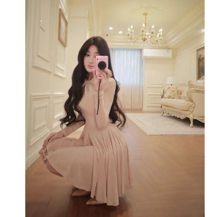WW定制「温婉情书」显瘦轻奢法式宴会优雅气质网红小众设计感连衣裙
