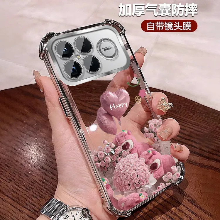 高颜值适用红米k90promax手机壳四角防摔K90全包镜头膜动漫风创意