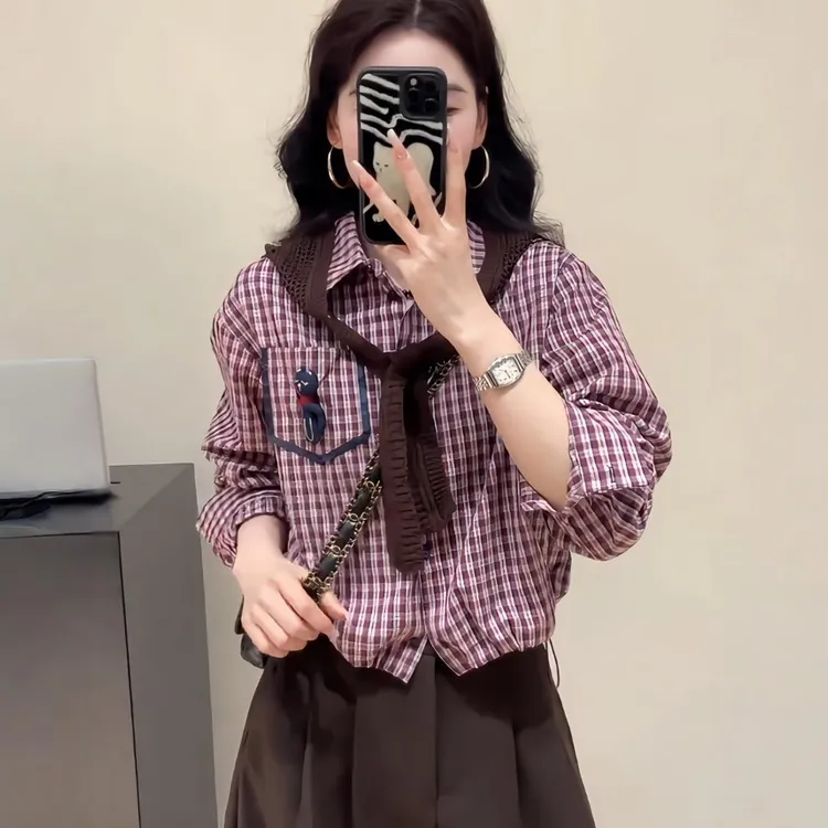 小众防晒衫时尚百搭显瘦衬衫早秋2025新款女装法式长袖上衣设计感