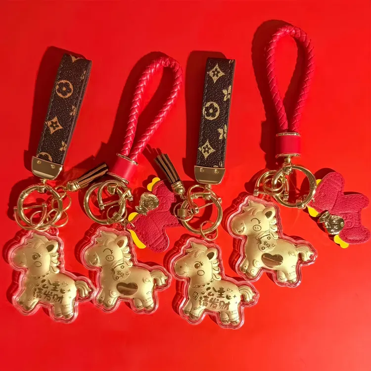 水贝新款公主请发财马钥匙扣爱心钱袋马挂件卡通潮流手机链可批发