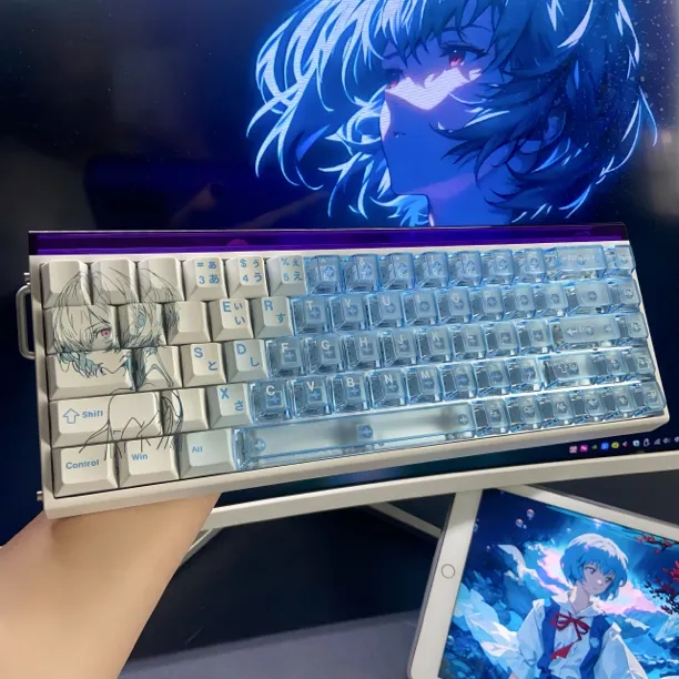 透明双拼主题正刻键帽雪乃/绫波丽/山田凉/高透雾透小全套全佩列