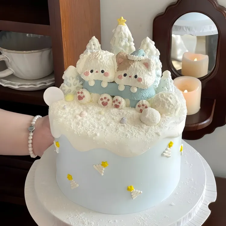 【今日送达】冬季圣诞创意生日蛋糕情侣周年纪念日定制全国同城配送