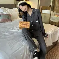 4599   线下撤柜款棉感翻领女士家居服套装