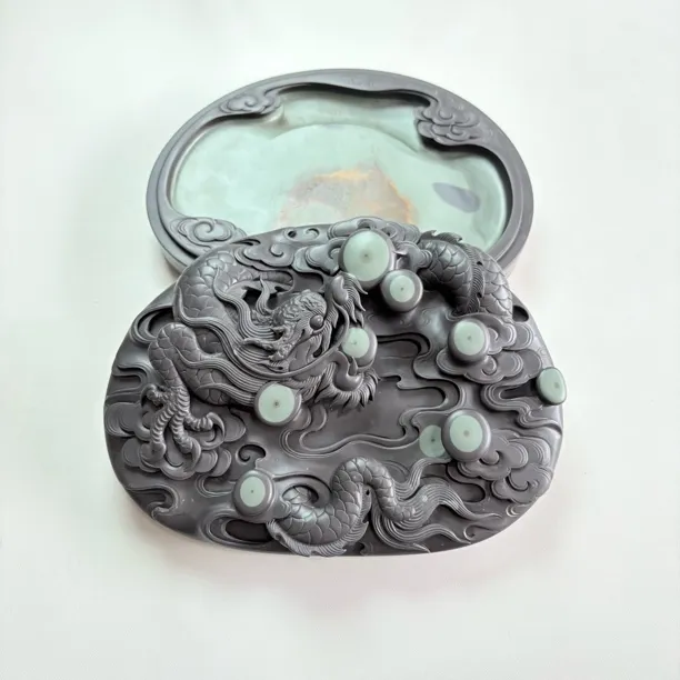 攀枝花苴却砚文房四宝观赏实用手工雕刻砚台