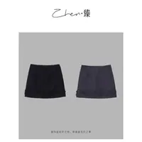 ZHEN.臻 欧货气质高腰波浪褶设计师羊毛短裙A字半身裙BQ8891Z