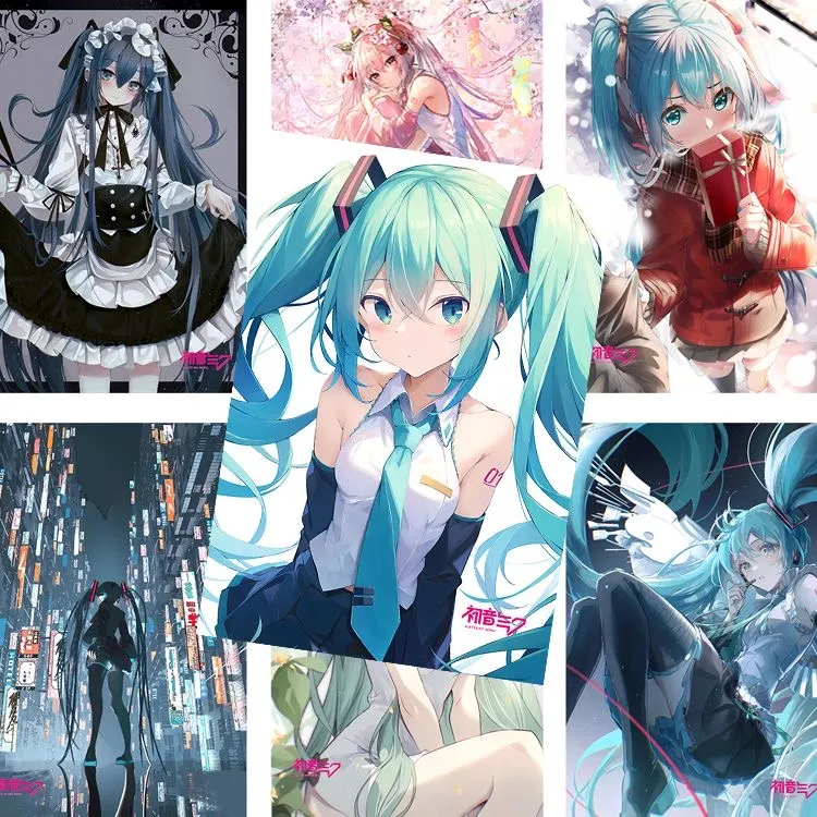 初音未来海报周边新款房间壁画卧室高清壁纸宿舍超大墙贴