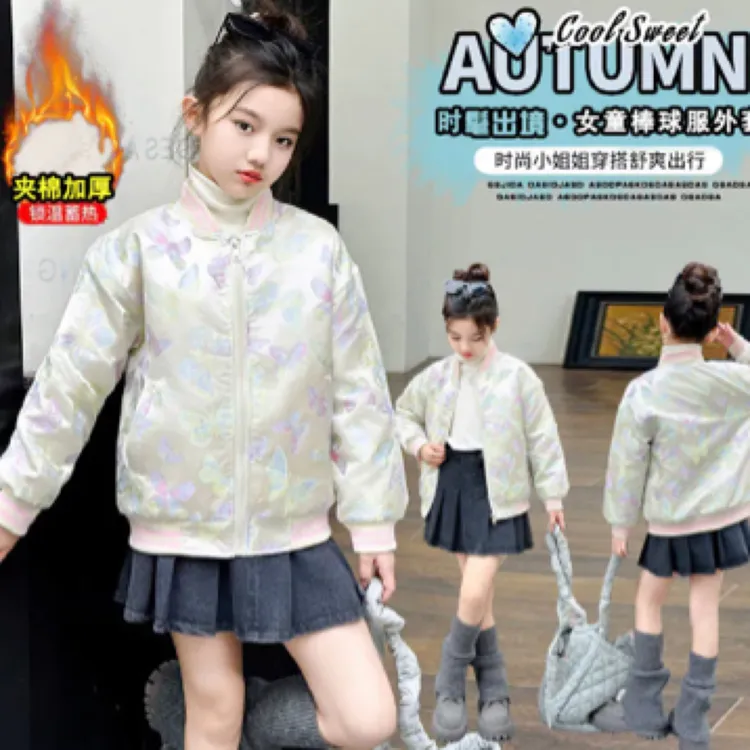 普通外套女拉链拉链衫棒球服时髦冲锋衣蓄热小姐姐女童