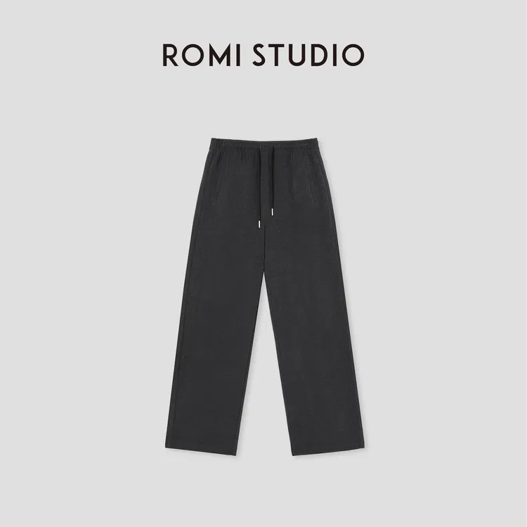 ROMI STUDIO“温暖已至” 桑蚕丝绵羊毛加绒加厚休闲裤 RW24WX80934