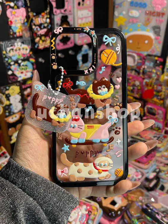 【预-华为安卓1104】蜡笔小新kt拉布布diy手绘手机壳