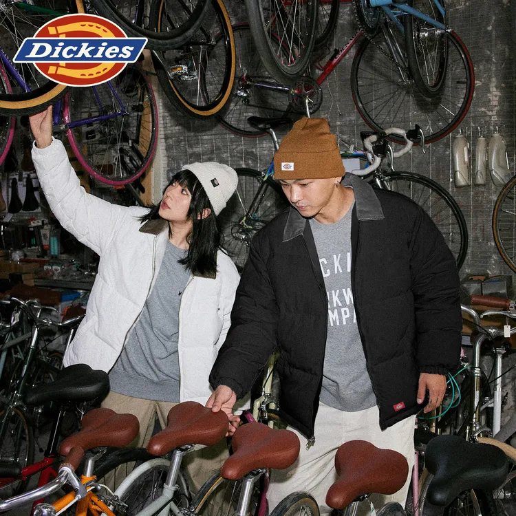 Dickies25秋冬新款 灯芯绒领口拼接羽绒服夹克厚外套DK0A8CU5